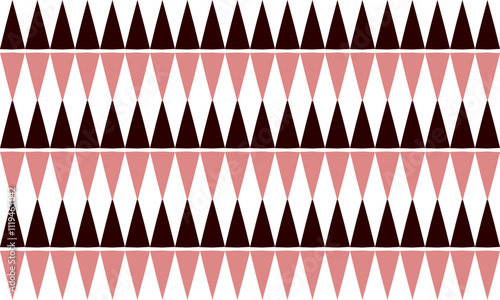 Two tone pink and black seamless triangle diamond geometric pattern repeat style, replete image design for fabric printing