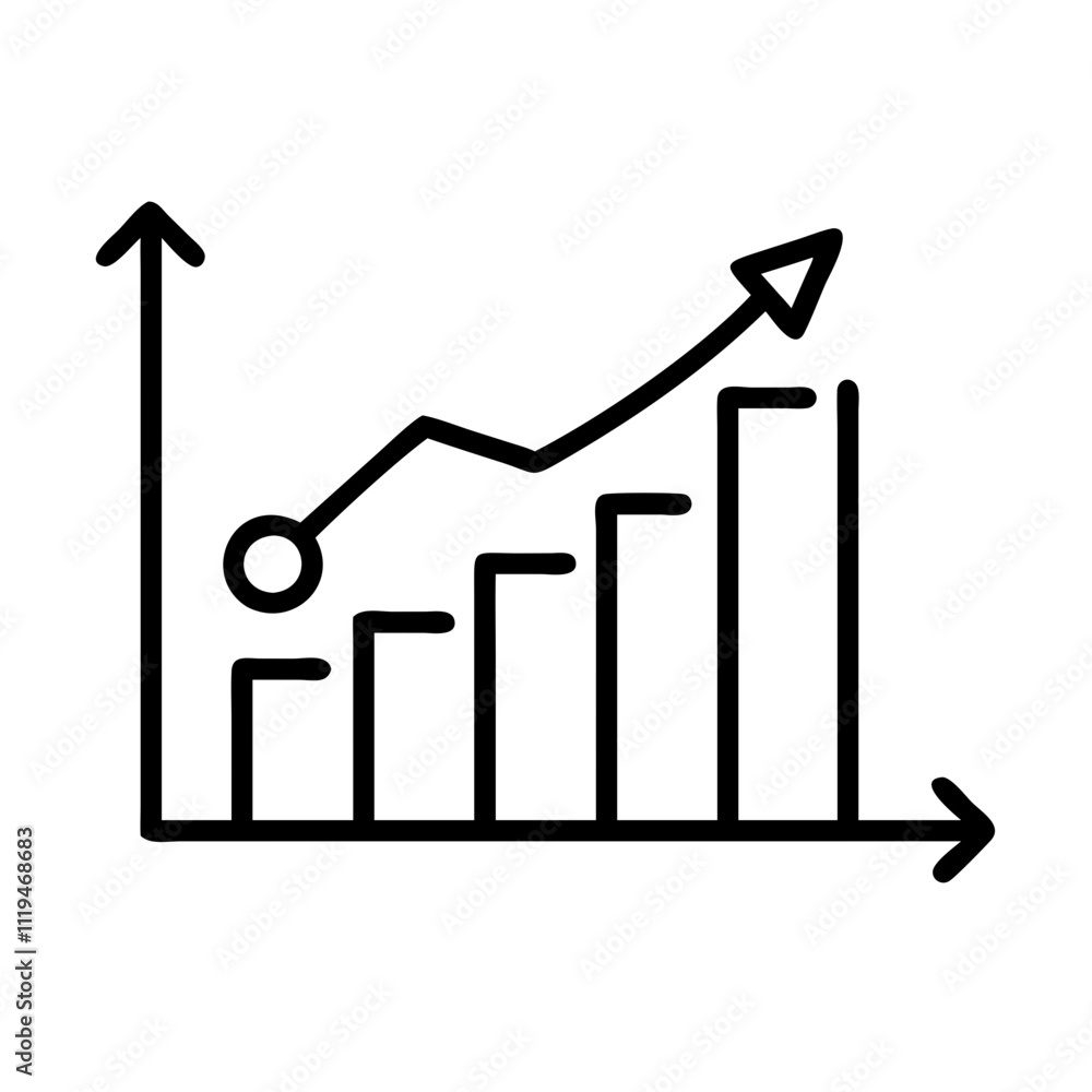 Growth Chart Icon for Business Growth, Performance Tracking, and Financial Progress Growth Chart Icon for Business Growth, Performance Tracking, and Financial Progress