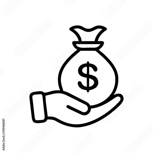Funding Icon for Capital Investment, Business Financing, and Startup Funding