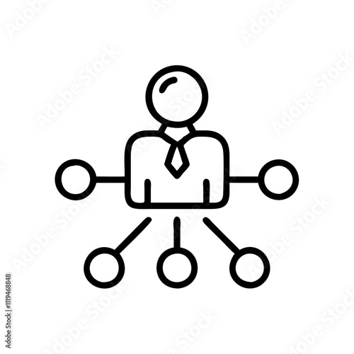 Networking Icon for Professional Connections, Business Collaboration, and Relationship Building