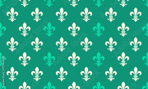 Booklet fleur-de-lis by religious vector. Repeating motif unique historical. Tile heraldic from elegance luxury.