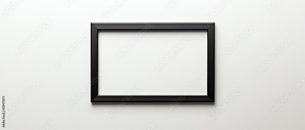 Blank frame on a minimalist wall design. Blank frame on a minimalist wall design.