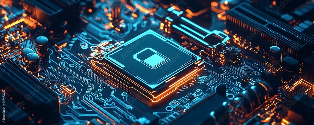 electronic circuit board with processor chip electronic circuit board with processor chip