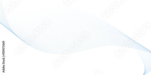 Abstract wave element for design. Digital frequency track equalizer. Stylized line art background. Vector illustration. Wave with lines created using blend tool.