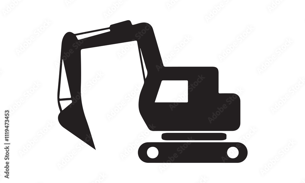 Excavator icon vector illustration -Cricut Isolated on white background Vector illustration for Cutting Machine,Typography Calligraphy , Silhouette Cameo, Hand drawn lettering phrase isolated on white Excavator icon vector illustration -Cricut Isolated on white background Vector illustration for Cutting Machine,Typography Calligraphy , Silhouette Cameo, Hand drawn lettering phrase isolated on white