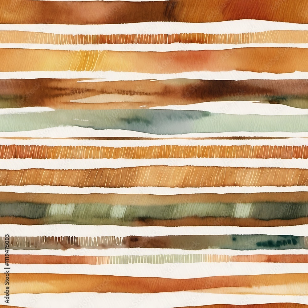 Earthy Watercolor Stripes: Abstract Texture Pattern Earthy Watercolor Stripes: Abstract Texture Pattern