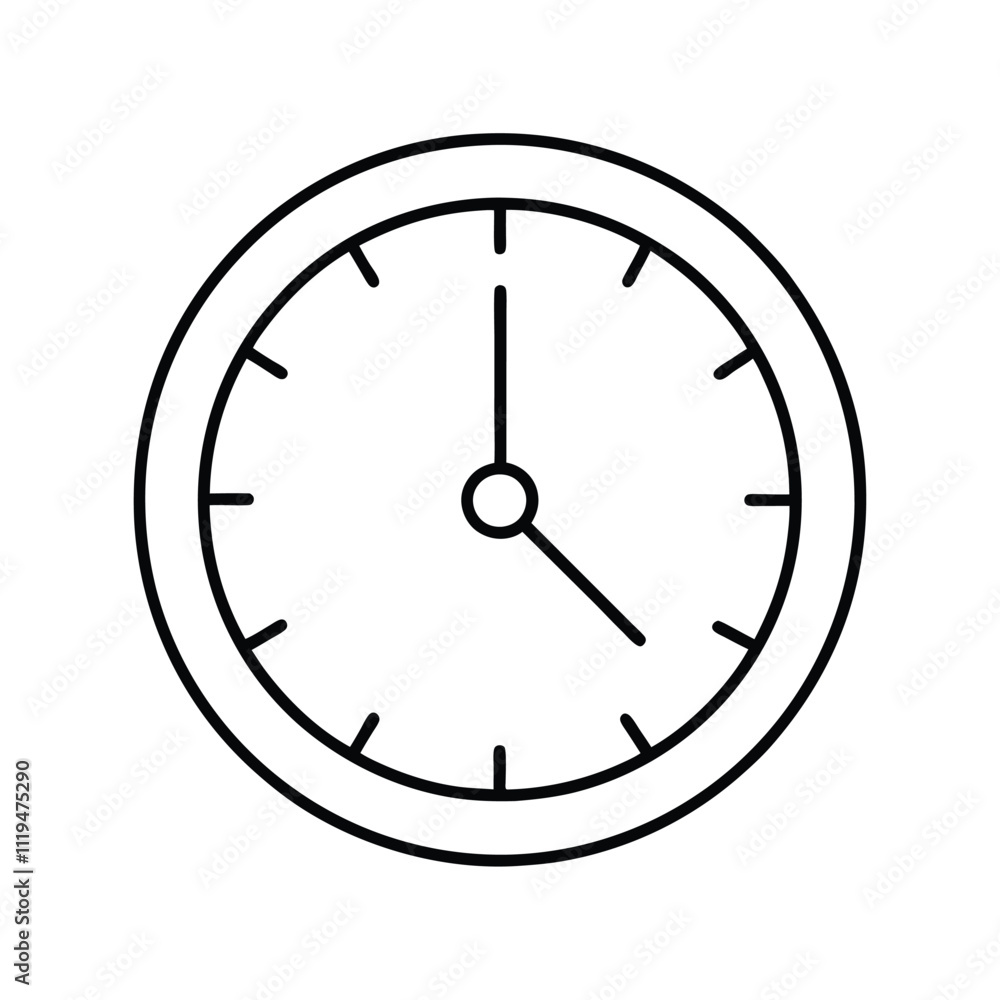 Time and Clock Symbol Vector - Minimalist Design for Scheduling, Planning, and Event Management Time and Clock Symbol Vector - Minimalist Design for Scheduling, Planning, and Event Management