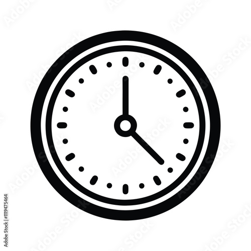 Time and Clock Symbol Vector - Minimalist Design for Scheduling, Planning, and Event Management photo