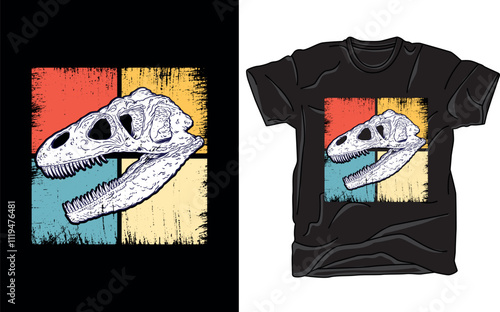 Fossil Hunter T shirt Design