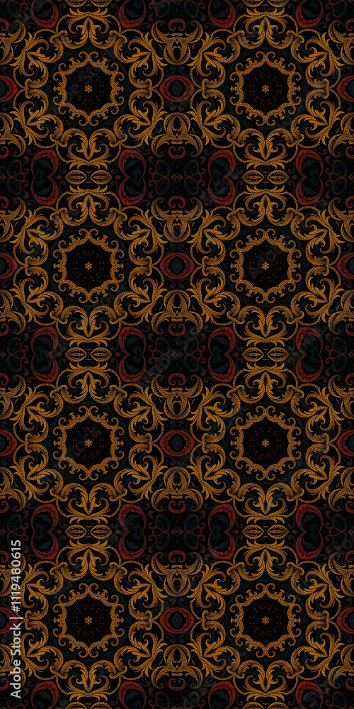 Golden Seamless Ornament - Art Pattern Design Golden Seamless Ornament - Art Pattern Design