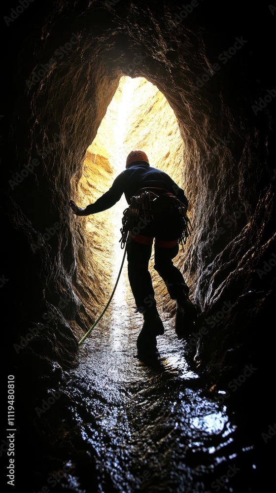 Dark cave rescue mission, rescue team reaching stranded climbers, wet cave walls, high tension, adrenaline-fueled, teamwork under pressure, dangerous operation in confined space Dark cave rescue mission, rescue team reaching stranded climbers, wet cave walls, high tension, adrenaline-fueled, teamwork under pressure, dangerous operation in confined space