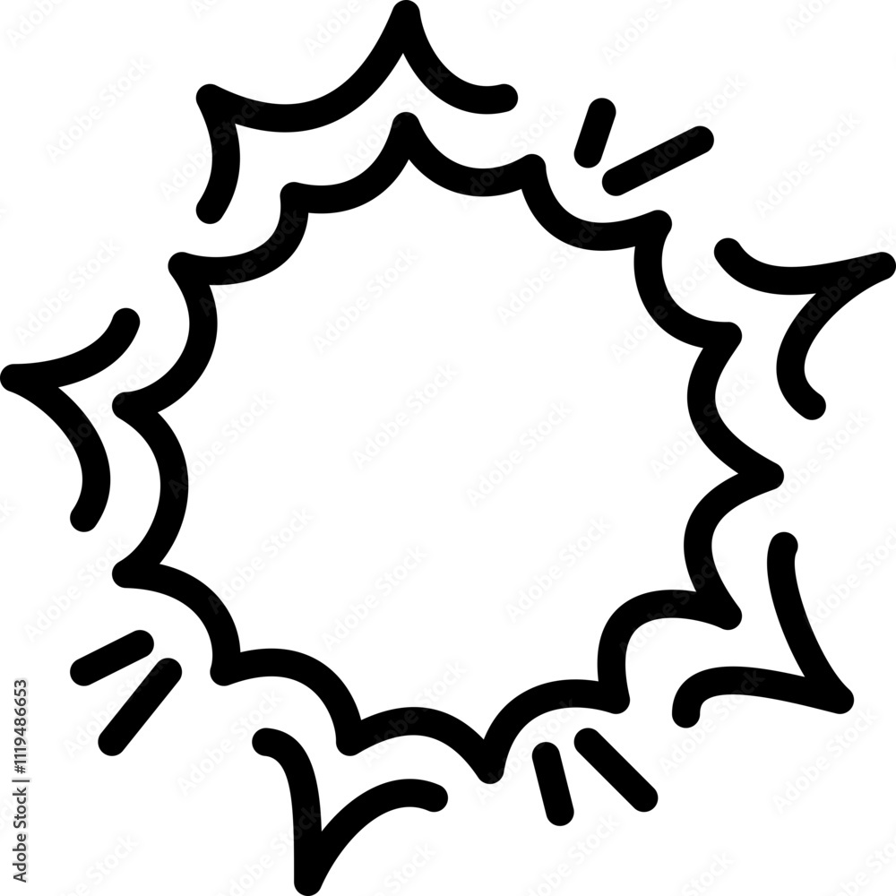 bang boom or poof comic effect with copy space for fill speech outline icon bang boom or poof comic effect with copy space for fill speech outline icon