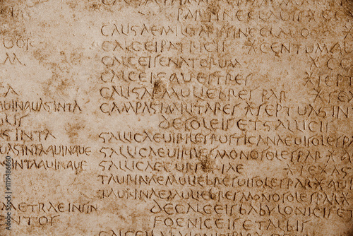 Photos Ancient Roman epigraphy: Diocletian price edict inscription detailing economic r