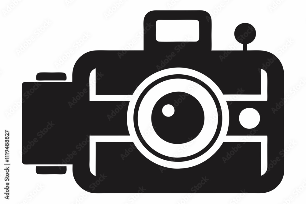 Wearable Camera Silhouette Vector Design Wearable Camera Silhouette Vector Design