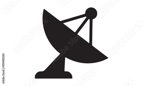 dish antenna silhouette vector-Cricut Isolated on white background Vector illustration for Cutting Machine,Typography Calligraphy , Silhouette Cameo, Hand drawn lettering phrase isolated on white back