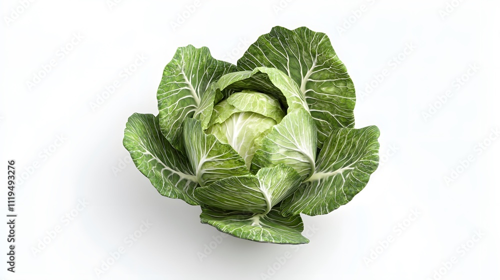 Obraz premium 3D Cabbage icon on a white background