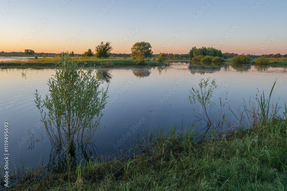 Fototapeta premium sunrise over the river