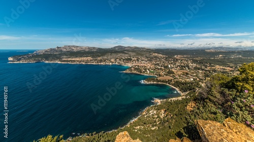 Wallpaper Mural La baie de Cassis depuis la route du cap Canaille, Bouches-du-Rhône, France Torontodigital.ca