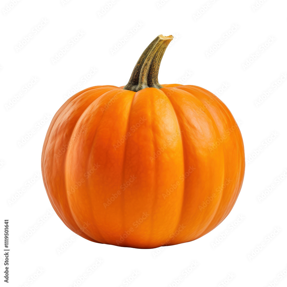 Obraz premium Single mini pumpkin isolated on transparent background Png 