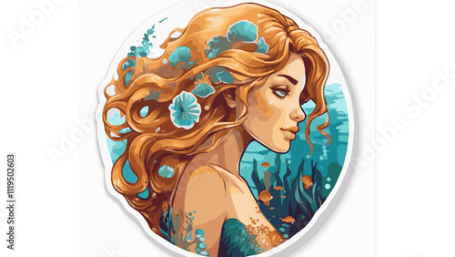beautiful mermaid under the sea 032