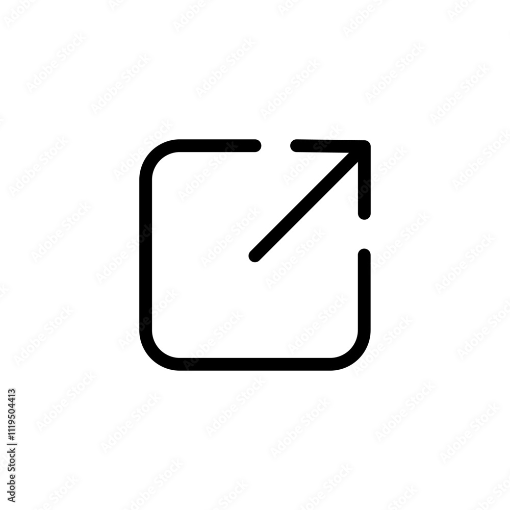 External link icon, flat style pictogram icon for mobile app ui or ux, vector illustration symbol logo design sign, isolated on white External link icon, flat style pictogram icon for mobile app ui or ux, vector illustration symbol logo design sign, isolated on white