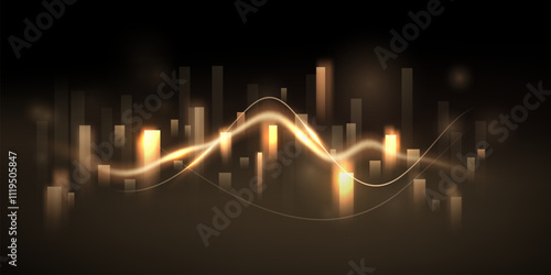 business vector illustration design Stock market charts or Forex trading charts for business and finance ideas.