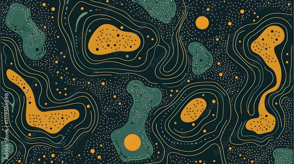 Abstract green and gold pattern design. Perfect for backgrounds, textiles, and branding. Abstract green and gold pattern design. Perfect for backgrounds, textiles, and branding.