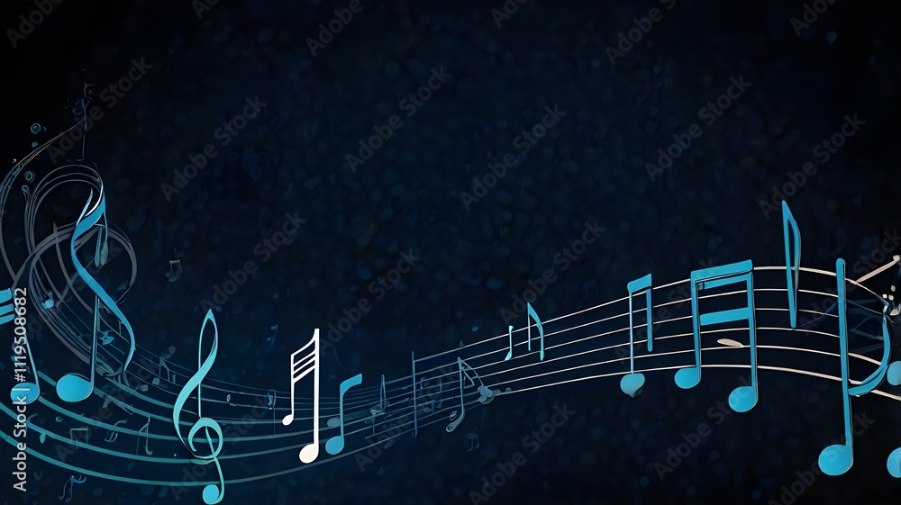 Obraz premium music notes background