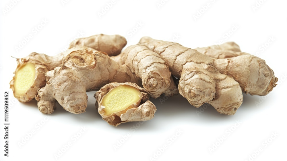fresh ginger isolated on a white background fresh ginger isolated on a white background