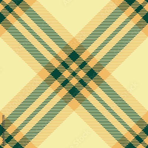 Horizon plaid vector seamless, classical background texture tartan. Figure fabric textile check pattern in yellow and amber colors.