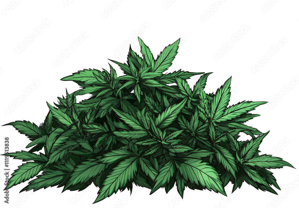 cannabis leaves illustration on transparent background cannabis leaves illustration on transparent background