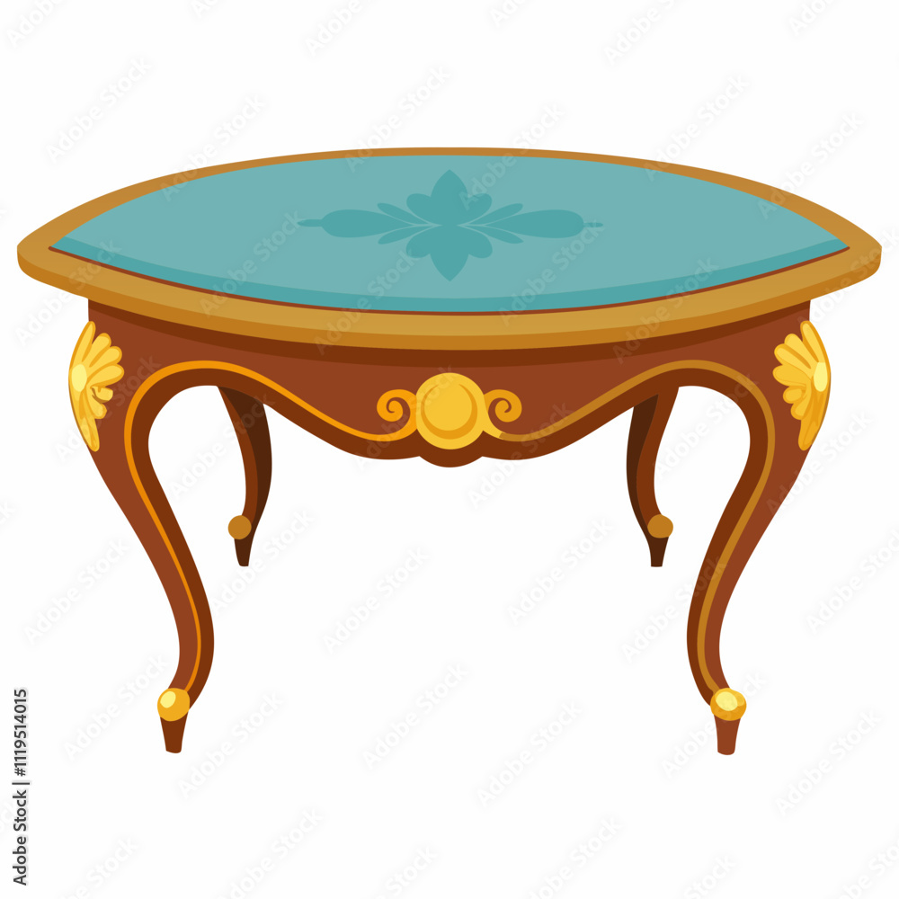 illustration of a Coffee table on a white background illustration of a Coffee table on a white background