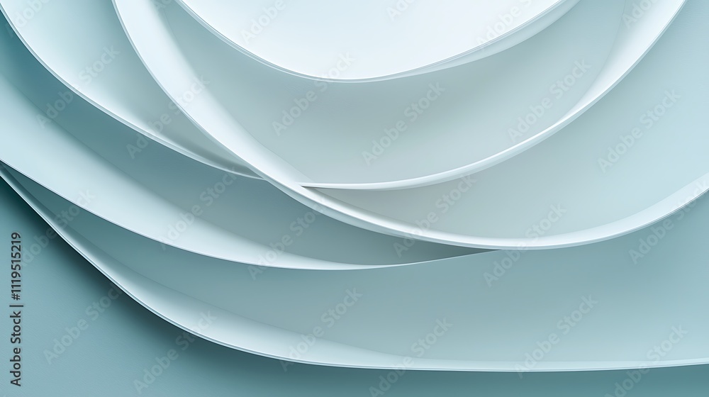 Close-up view of elegant layered white plates minimalist studio photography in soft tones Close-up view of elegant layered white plates minimalist studio photography in soft tones