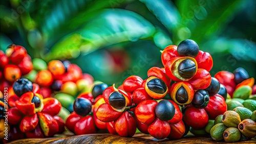 Discovering the Unique Seed Characteristics of Guarana Fruit from the Amazon Rainforest - A Conceptual Photography Journey into Nature's Wonders