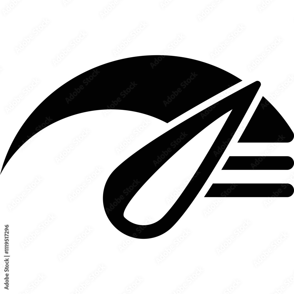 Simple vector icon speedometer Simple vector icon speedometer