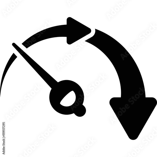 Simple vector icon speedometer