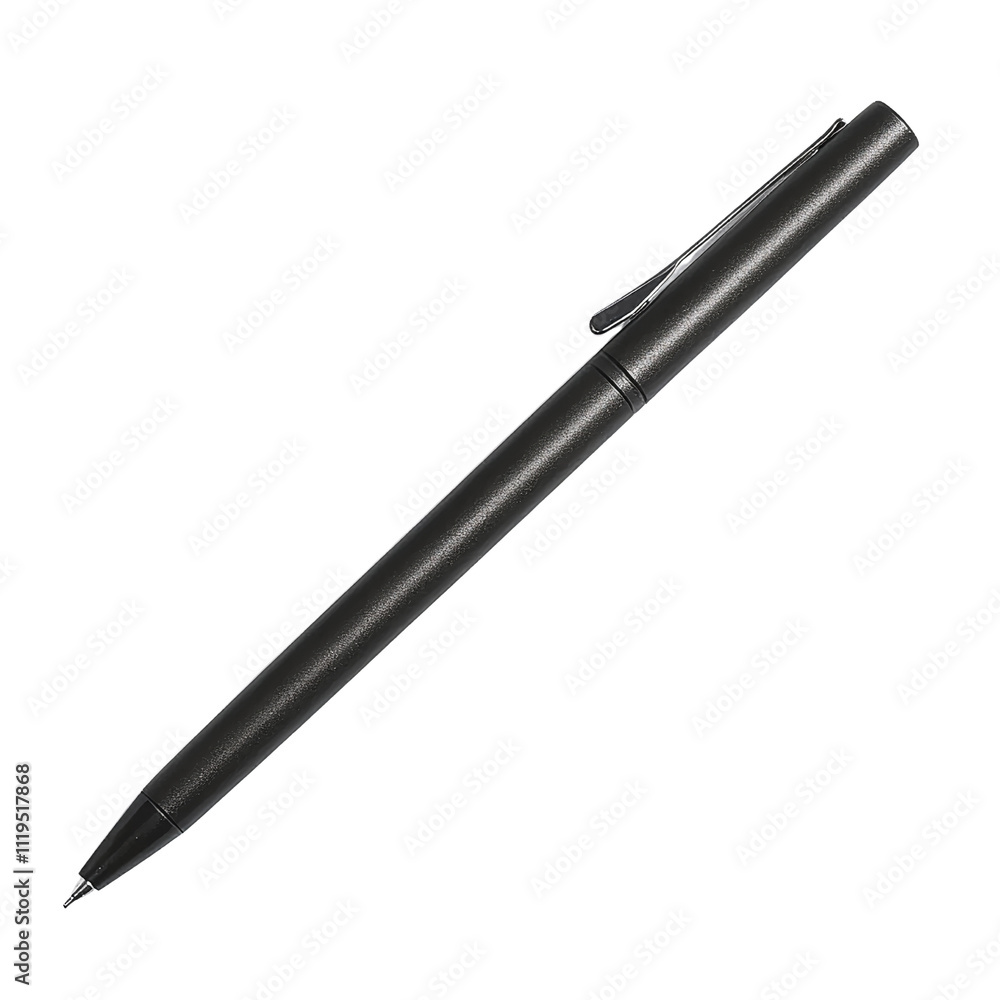 black metal pen on transparent background black metal pen on transparent background