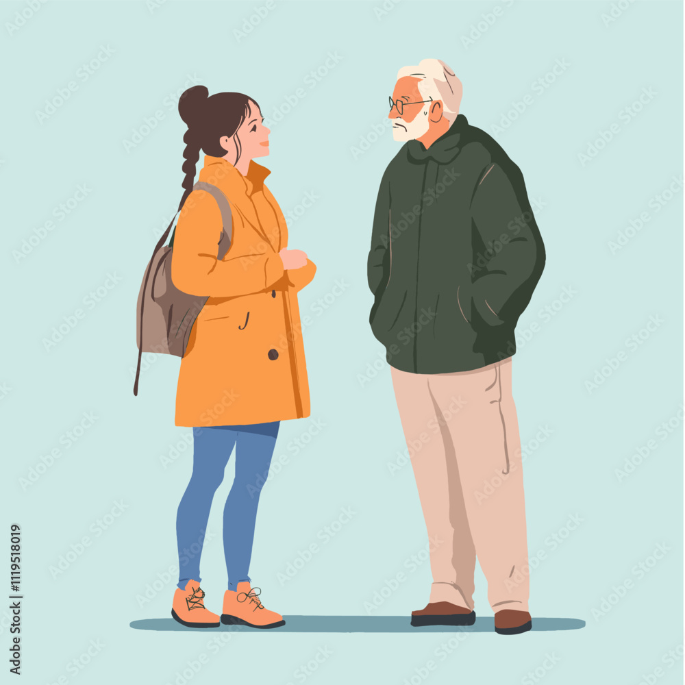 Generational dialogue between young and elderly Generational dialogue between young and elderly