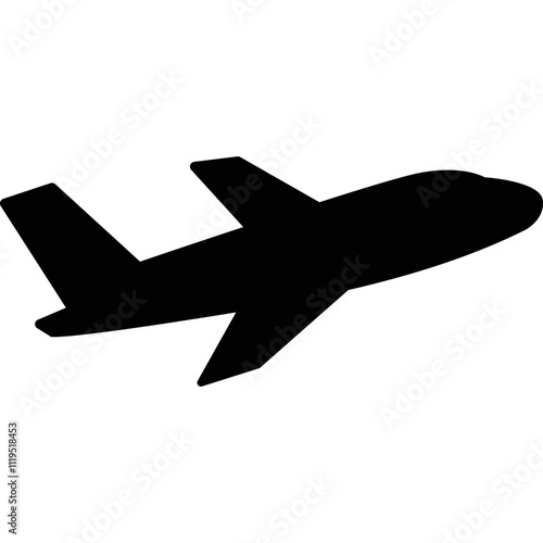 Simple vector icon airplane