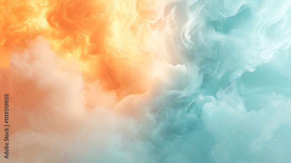 Artistic viewpoint of dynamic colorful clouds in a bright digital abstract environment Artistic viewpoint of dynamic colorful clouds in a bright digital abstract environment