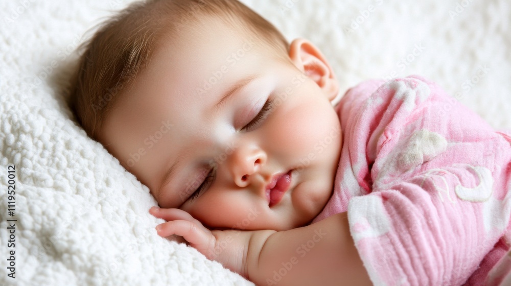 Sleepy Newborn in Soft Pastel Fabric Wrap Sleepy Newborn in Soft Pastel Fabric Wrap