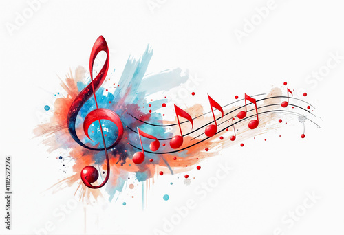 Obraz na płótnie Armonia nel colore e nella musica w salonie