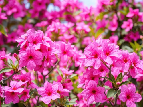 Pink flowers in full bloom create a stunning and colorful background, vibrant, flora