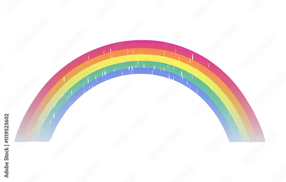 rainbow arch with rain on transparent background rainbow arch with rain on transparent background