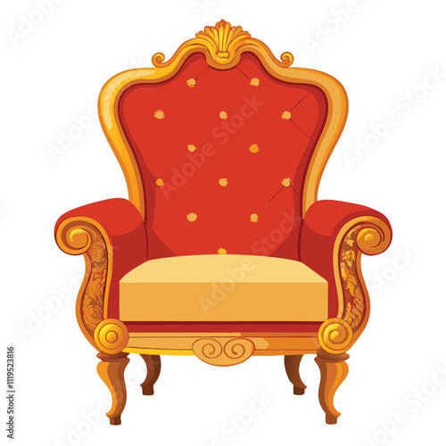 armchair isolated on white background