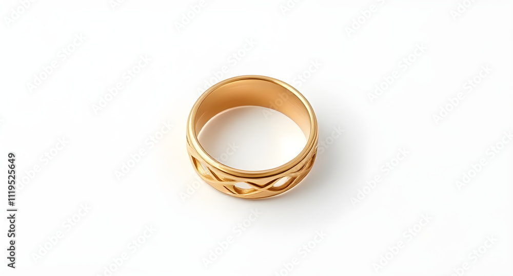 golden ring on white background golden ring on white background