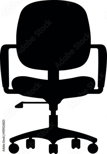 office chair vector silhouette illustration