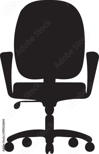 office chair vector silhouette illustration