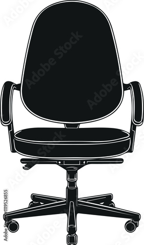 office chair vector silhouette illustration