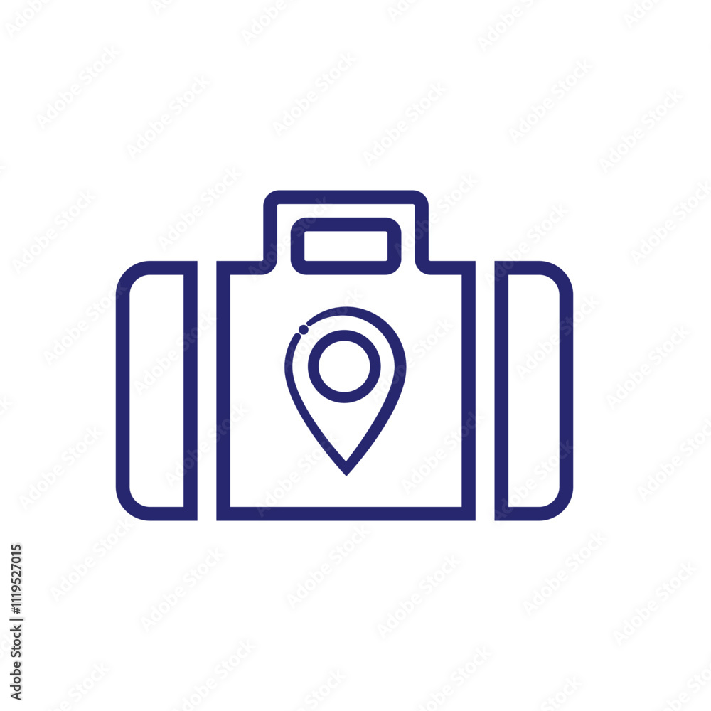 travel icon. suitcase and location. Vacation vector Contains designs, travel, holidays, summer, holidays, tourism and more. line design style travel icon. suitcase and location. Vacation vector Contains designs, travel, holidays, summer, holidays, tourism and more. line design style